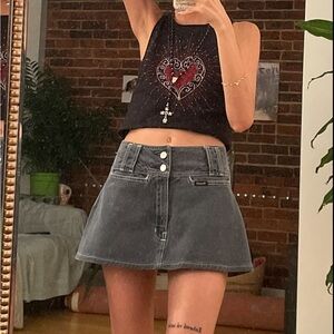 Diesel Black Pink Graphic Crop Tank Top